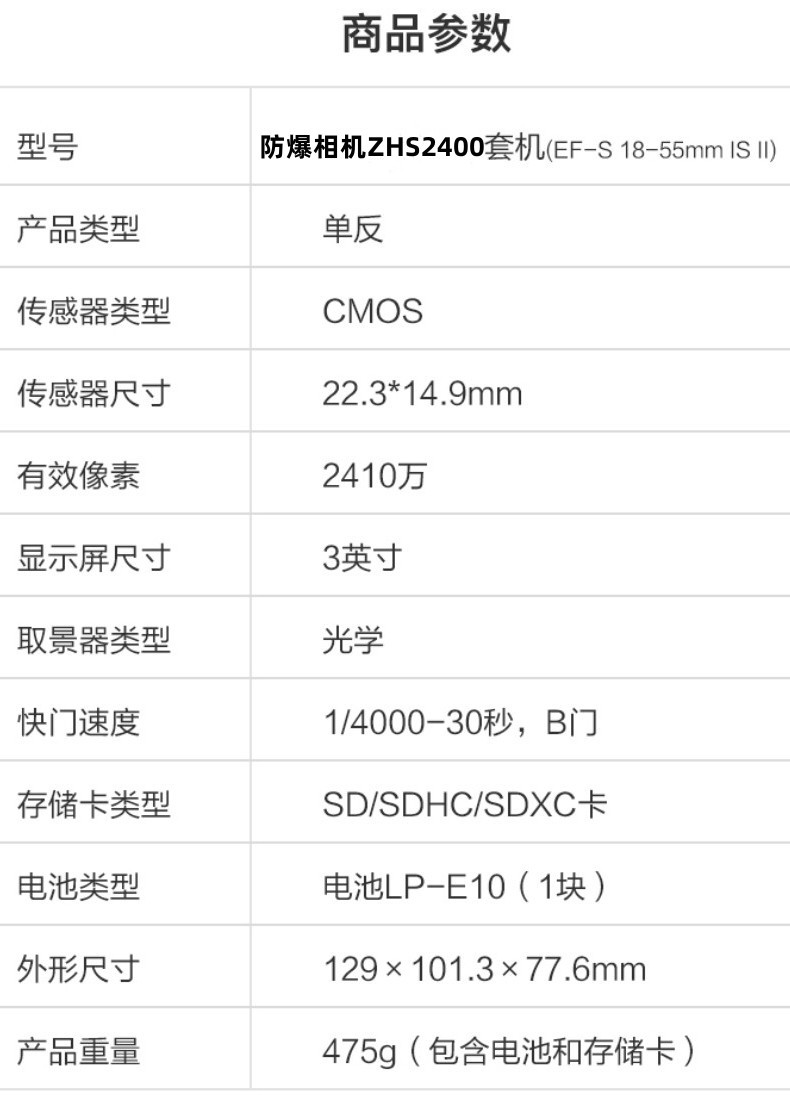 防爆相机详情3